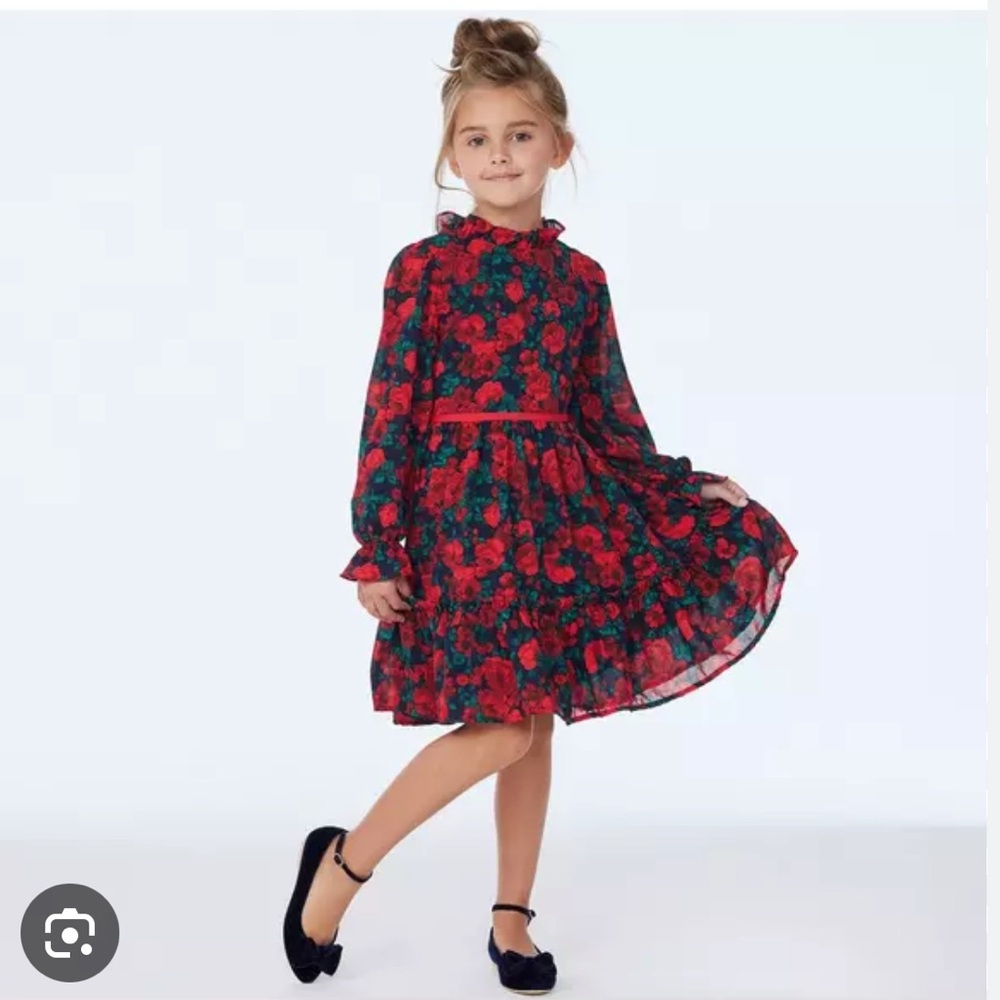 Janie and Jack The Holiday Frills Dress Floral